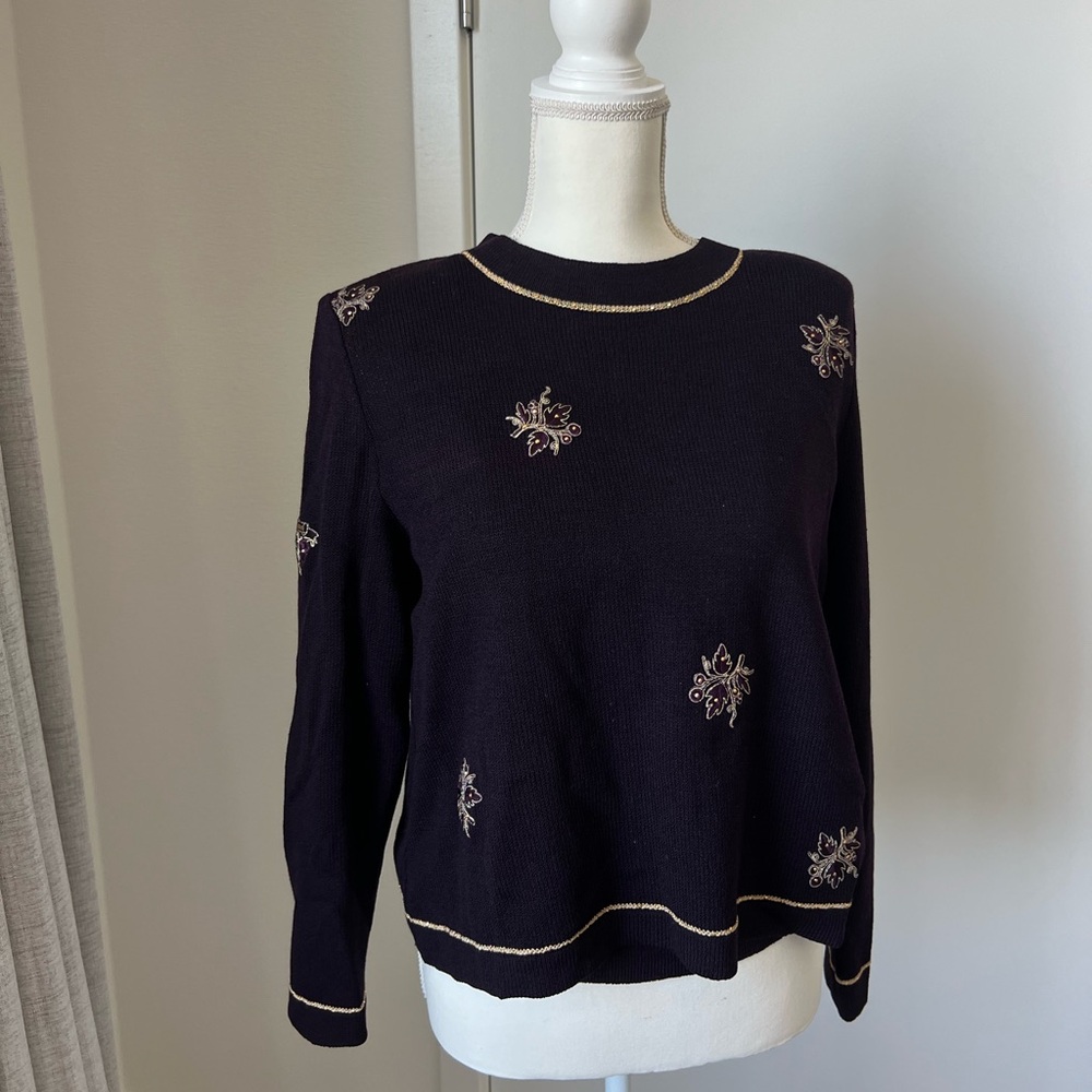 St. John Plum Sweater